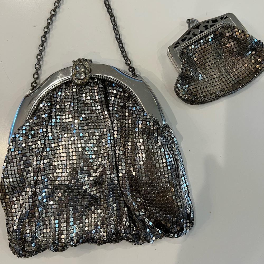 Whiting & Davis Vintage Purse Sterling Silver Mesh Chainmaille Clutch. B8